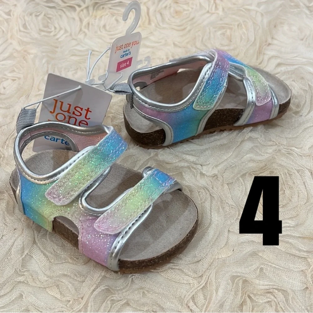 Carter’s Sparkle Glitter Rainbow shoes baby size 4